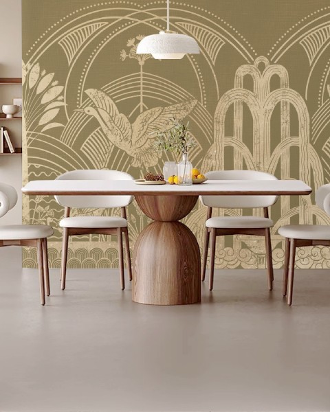 Honpo | Garden of the Crane, Gold | HO-0053
