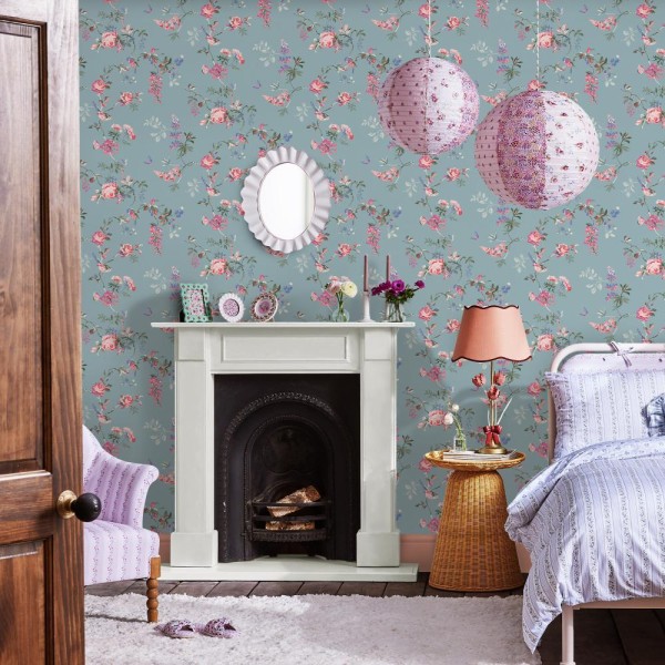 Graham & Brown | Bids & Roses Wallpaper
