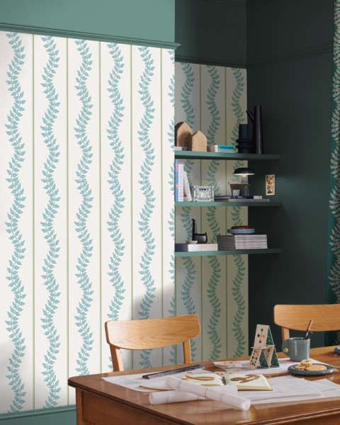 Graham & Brown | Laurel Leaf Stripe Wallpaper 
