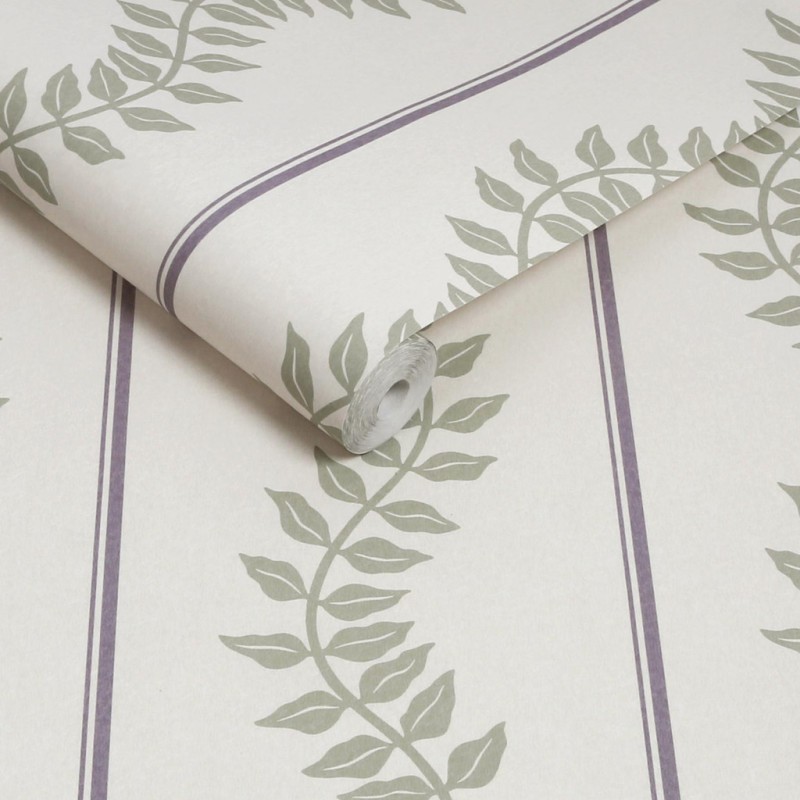 Graham & Brown | Laurel Leaf Stripe Wallpaper 