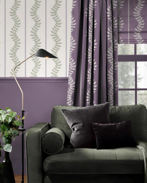 Graham & Brown | Laurel Leaf Stripe Wallpaper I