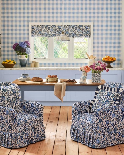 Graham & Brown | Painted Gingham Wallpaper