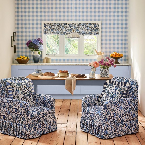 Graham & Brown | Painted Gingham Wallpaper