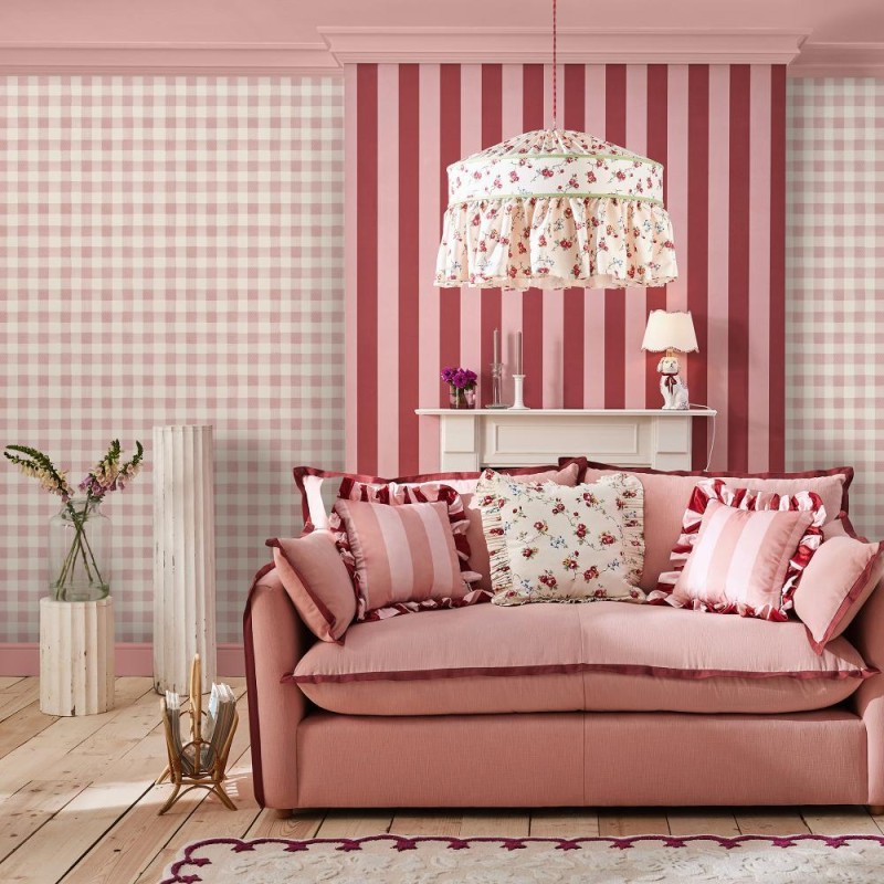 Graham & Brown | Painted Gingham Wallpaper