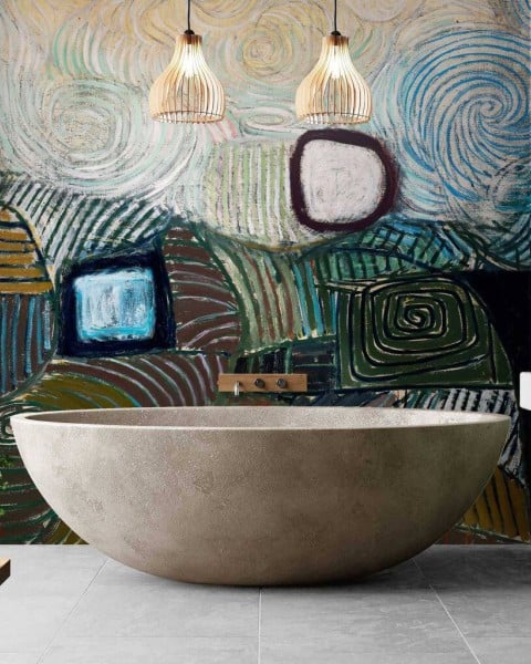 Graham & Brown | Pasmore Spiral Motif Bespoke Mural