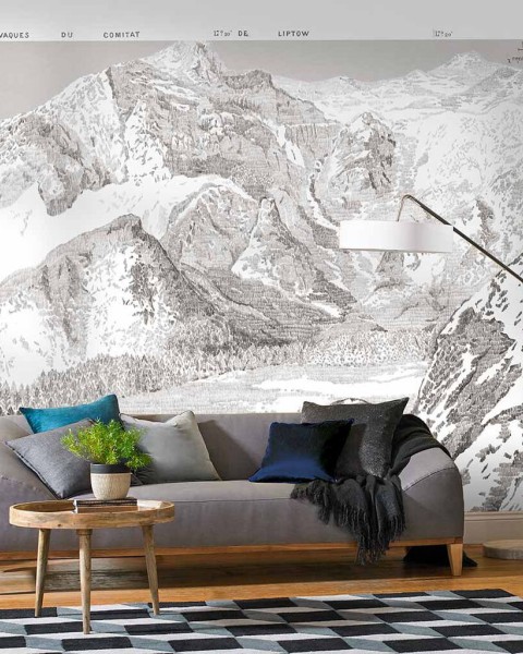 Graham & Brown | Sketch Mountain Bespoke Mural 