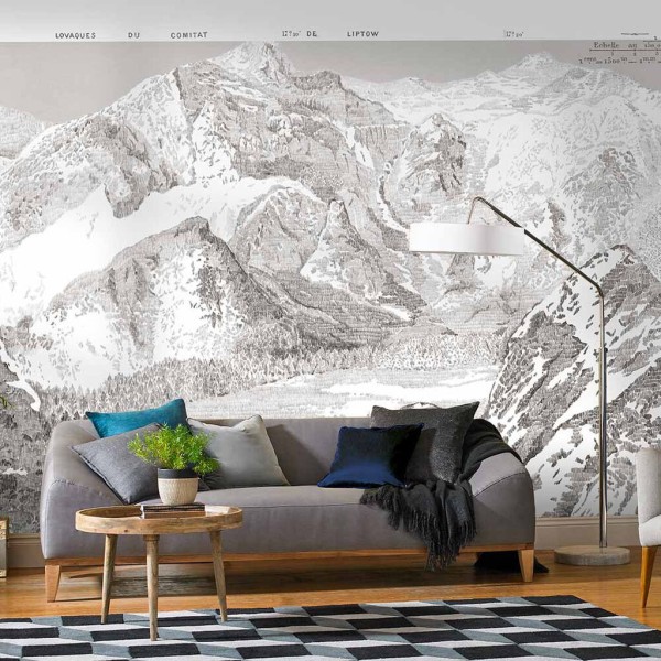 Graham & Brown | Sketch Mountain Bespoke Mural 