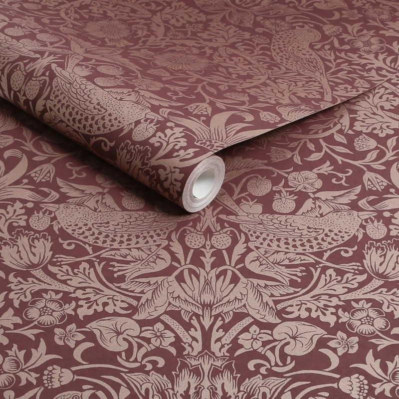 Graham & Brown | Strawberry Thief Fibrous Wallpaper