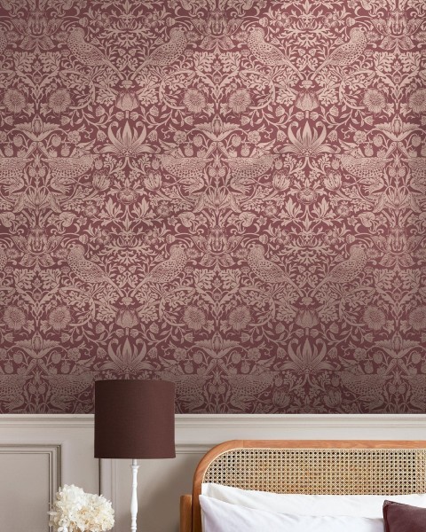 Graham & Brown | Strawberry Thief Fibrous Wallpaper