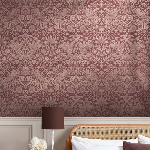 Graham & Brown | Strawberry Thief Fibrous Wallpaper