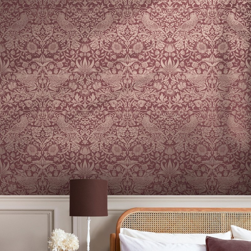 Graham & Brown | Strawberry Thief Fibrous Wallpaper