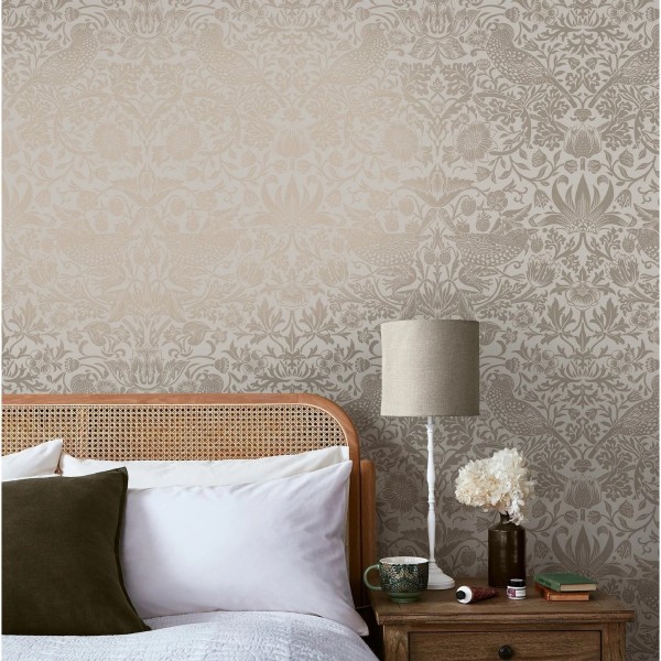 Graham & Brown | Strawberry Thief Fibrous Wallpaper