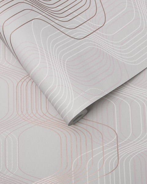 Graham & Brown | Revival Grey & Rose Gold