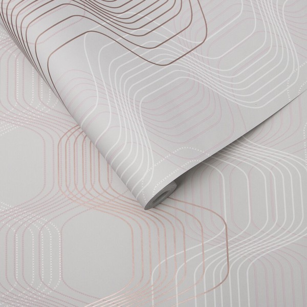 Graham & Brown | Revival Grey & Rose Gold