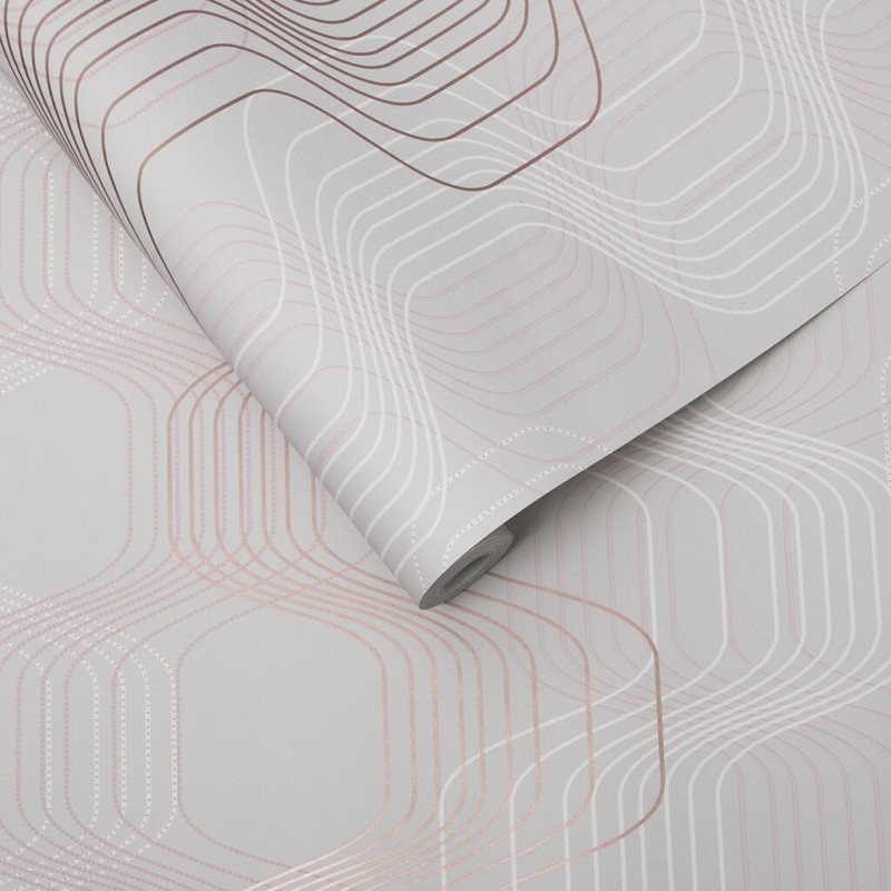 Graham & Brown | Revival Grey & Rose Gold
