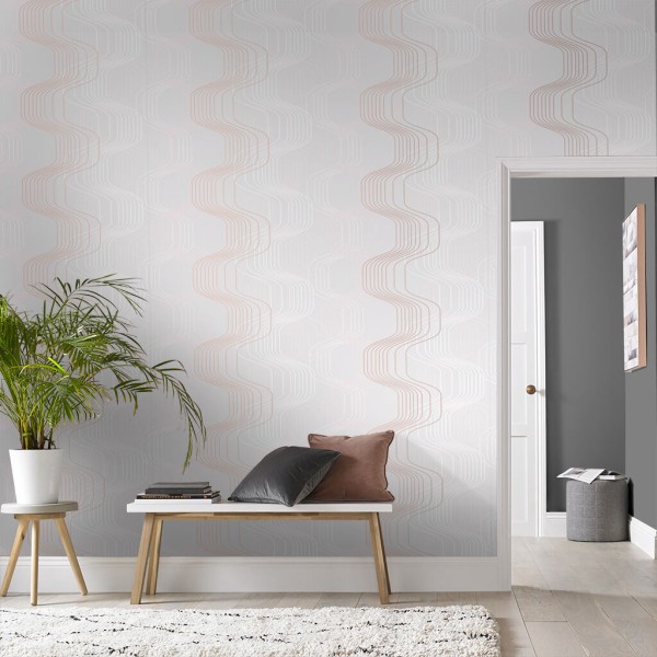 Graham & Brown | Revival Grey & Rose Gold