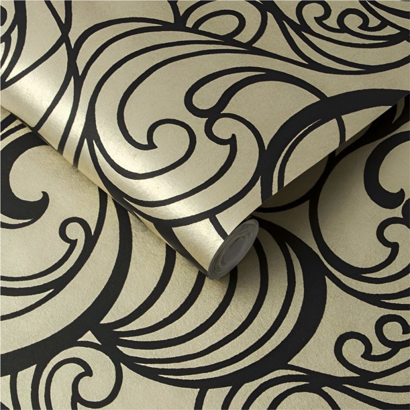 Graham & Brown | Hula Swirl Guilded Wallpaper | 105272