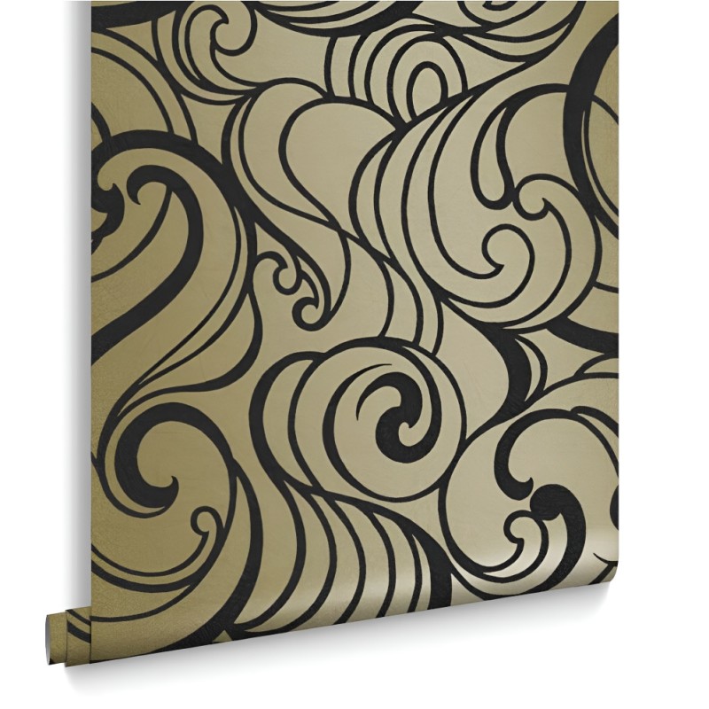 Graham & Brown | Hula Swirl Guilded Wallpaper | 105272