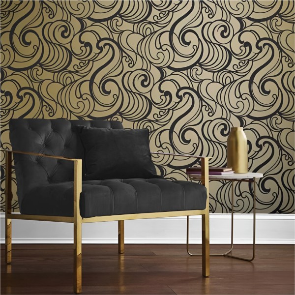 Graham & Brown | Hula Swirl Guilded Wallpaper | 105272