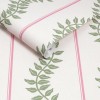 Graham & Brown | Laurel Leaf Stripe Pink & Green Wallpaper | 130292