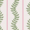 Graham & Brown | Laurel Leaf Stripe Pink & Green Wallpaper | 130292