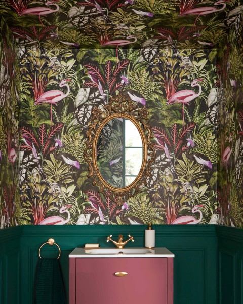 Graham & Brown | Midnight Tropic Wallpaper | 112193