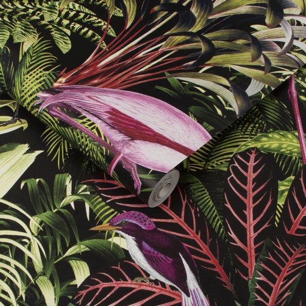 Graham & Brown | Midnight Tropic Wallpaper | 112193