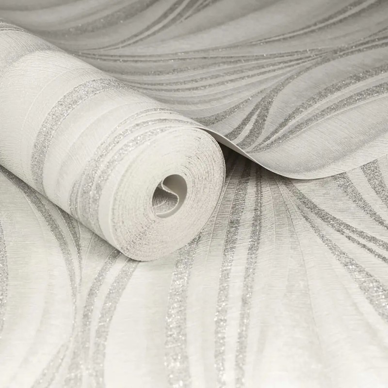 Graham & Brown | Tango White and Silver 101397