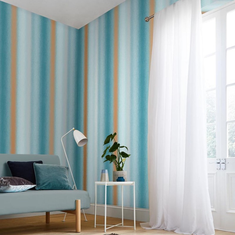 Graham & Brown | Wild Flower Stripe Wallpaper