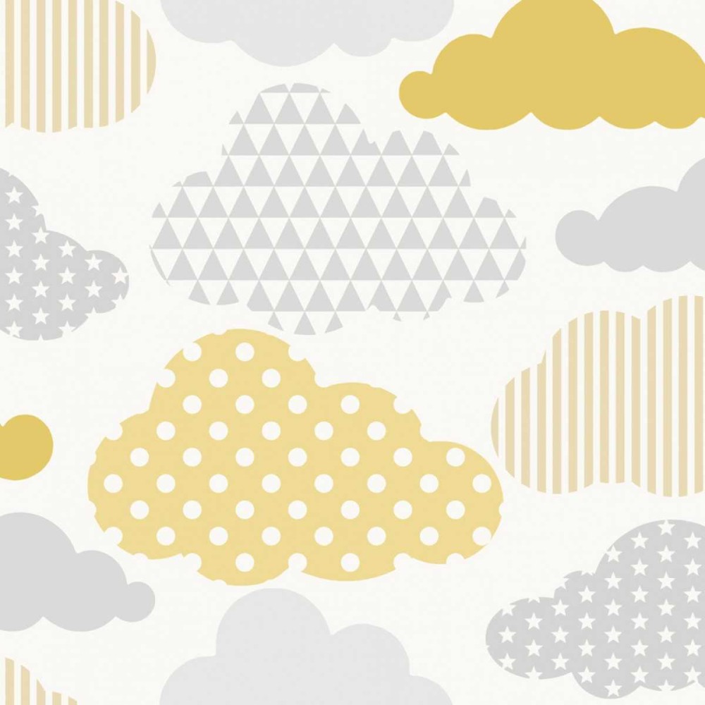 Graham & Brown / INDIVIDUAL / Clouds Yellow Grey 108267