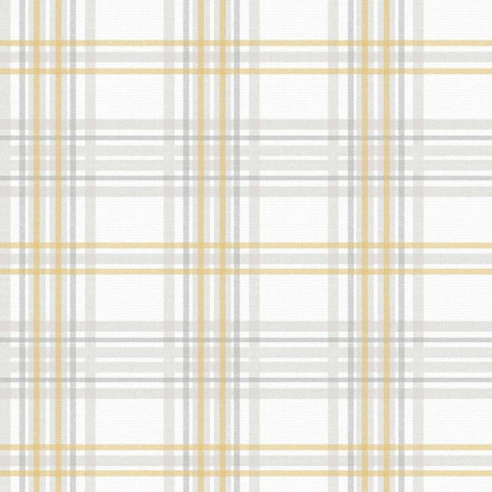 Graham & Brown / Highland / Country Tartan Grey Yellow 106571