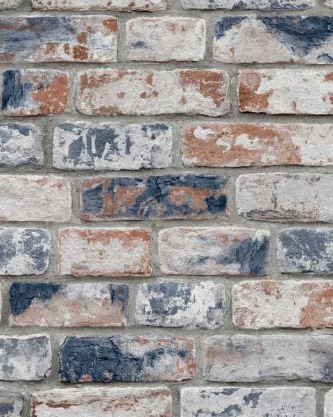 Graham & Brown | INDIVIDUAL | Distressed Brick Navy Red 108596
