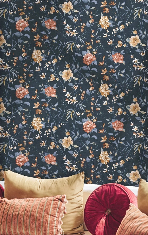 Floral pattern navy