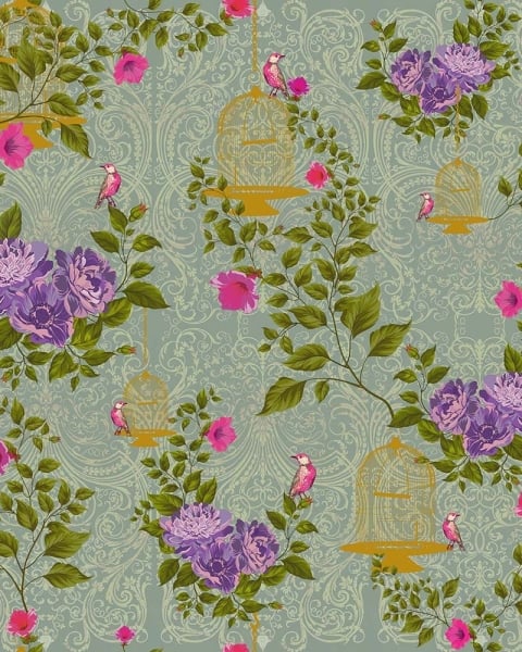 Honpo IM | India Fusion | Chinoiserie Cages Purple