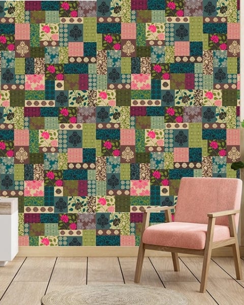 Honpo IM | India Fusion | Emerald & Teal Floral Tile