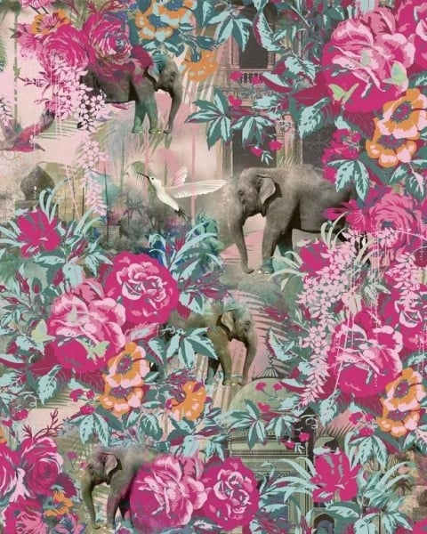 Honpo IM | India Fusion | Magenta Jungle Bloom