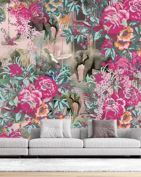 Honpo IM | India Fusion | Magenta Jungle Bloom