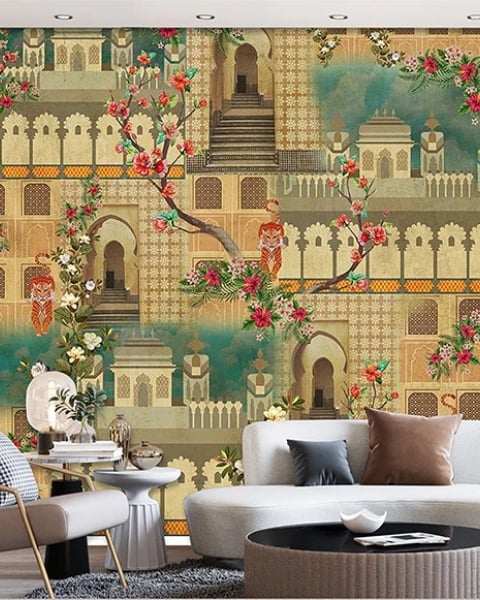 Honpo IM | India Fusion | Ochre Tiger Mural