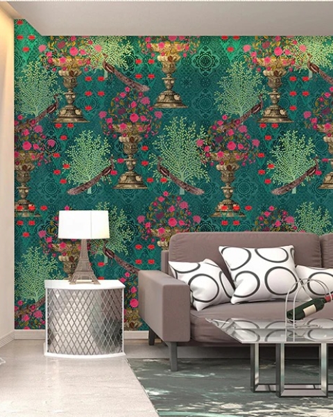 Honpo IM | India Fusion | Peacock Garden Emerald