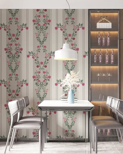 Honpo IM | India Fusion | Victorian Rose Stripe