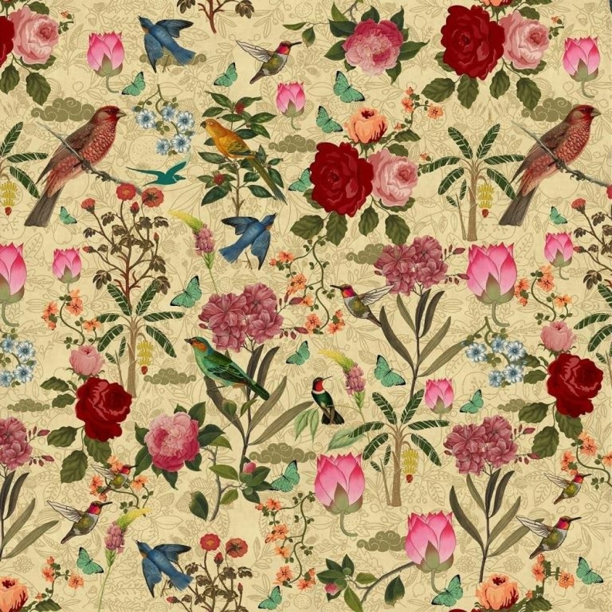 Honpo IM | India Fusion | Vintage Aviary Cream