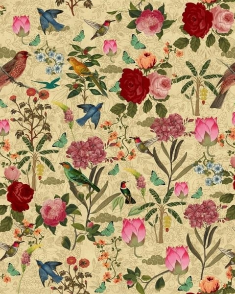 Honpo IM | India Fusion | Vintage Aviary Cream