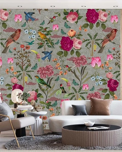 Honpo IM | India Fusion | Vintage Aviary Grey