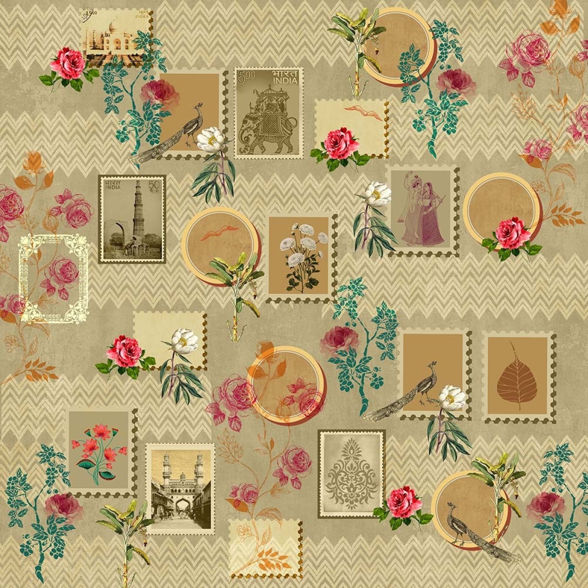 Honpo IM | India Fusion | Warm Vintage Philately