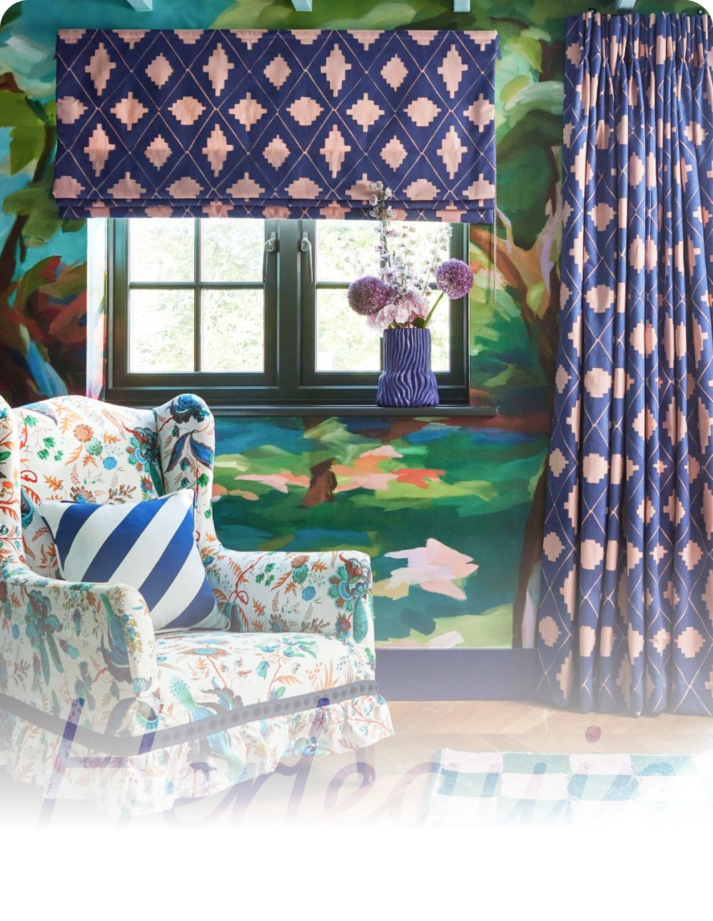 Stunning Interior with Harlequin Wallpaper
