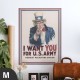 Hattan Art Poster I want you for U.S. Army / HP-00015