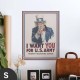 Hattan Art Poster I want you for U.S. Army / HP-00015