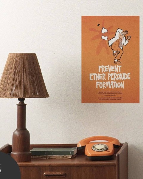 Hattan Art Poster Prevent Ether Peroxide Formation / HP-00088