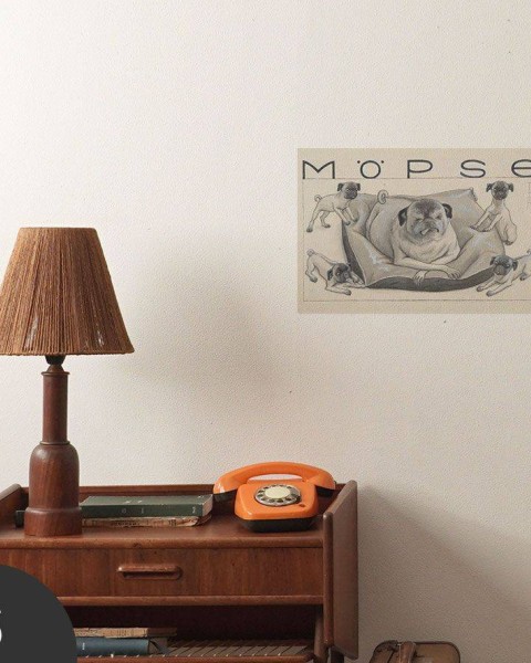 Hattan Art Poster Hattan Art Poster Möpse / HP-00100