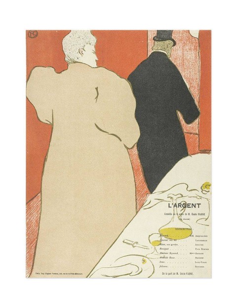 Hattan Art Poster Lautrec Program for L'Argent / HP-00147